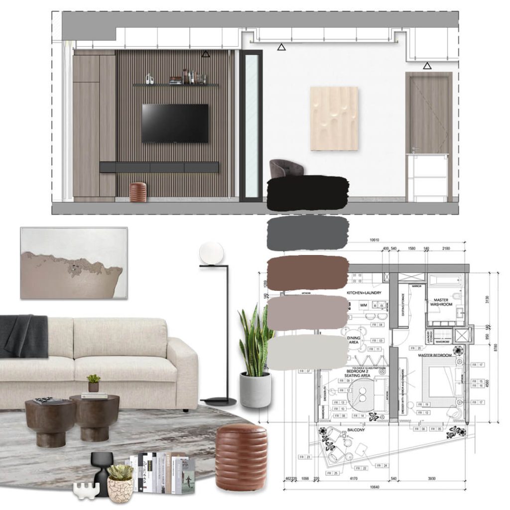 Marina Apartment Living Room Interior Design